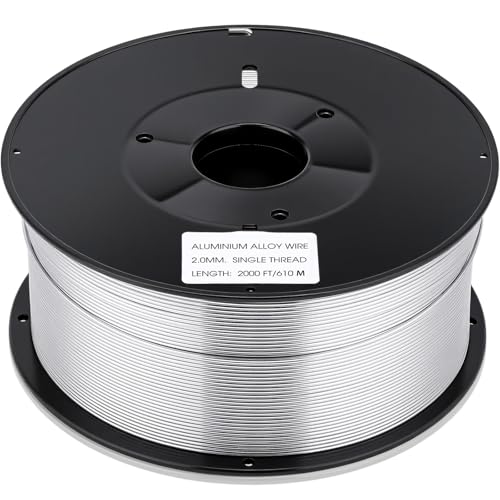Gisafai 2000 ft 14 Gauge Aluminum Wire for Electric Fencing, Aluminum Alloy Wire for Electric Fencing, High Conductivity & Durability - size: 2000 ft 14 Gauge