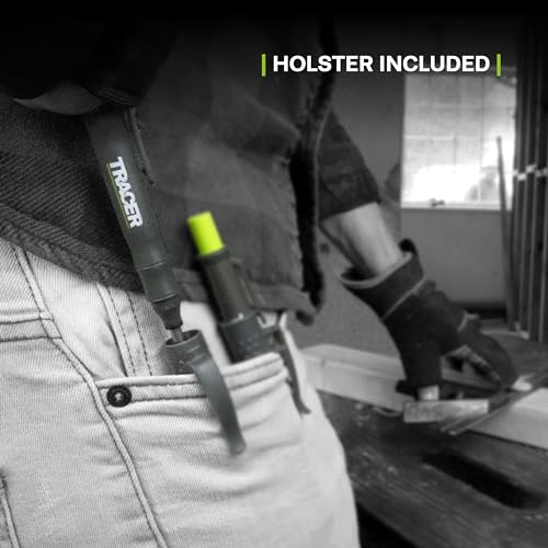 Tracer 2.8mm Carpenters Pencil Deep Hole Construction Pencil | Site Holster and Pencil Sharpener Carpenter Pencils Mark Up to 5.7 Inches Woodworking Pencil - Lapiz de Construccion - style: Pencil