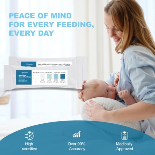 16ct Breastmilk Alcohol Test Strips Individually Wrapped | High Sensitivity,Portable,Quick 2 Minute Results for Breastfeeding Moms