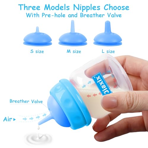 Pet Bottle Feeding Kit, Puppy & Kitten Nursing Supplies, Blue, 60ml Bottle with Anti-Choking Silicone Nipples & Syringes, Newborn Flow, Dishwasher Safe - color: Blue