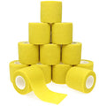 Self Adhesive Bandage Wrap Animal Cohesive Bandage Self Adherent Wrap First Aid Tape for Dogs Cats Horses Birds & Wrist Healing Ankle Sprain (2 Inch Yellow 12 Rolls) - color: 2 Inch Yellow 12 Rolls