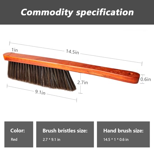 Hand Broom Brush Dust Cleaning : Hand Brush, Dusting Brush, Couch Brush, Soft Brush Cleaning, Dust Broom, Handheld Broom, Bed Brush, Hand Brushes for Cleaning The Bed, Sofa, Fireplace, car, etc., Red - color: Red