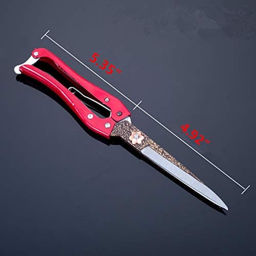 Grass Shear Sheep Shear Alpaca Shear - Coated Wear-Resistant Handle, Manganese Steel Double Blade, Strong Spring Suitable For Cattle And Sheep and Horse Hair Hand-Cut (Red 10.2 inches) - color: Red 10.2 Inches
