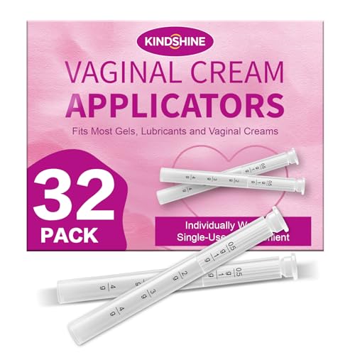 32 Pcs Disposable Vaginal Cream Applicators with Dosage Markings | Hygienic Individually Wrapped, Threaded Suppository Applicators for Women, Fits Most Vaginal Creams, Gels & Lubricants - size: 32 Pack