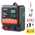 VEVOR Multi-Powered Electric Fence Charger, 2J/3J/5J, Electric Fence Energizer with Real-Time LED Display, 6.2 Miles Range, AC DC Powerful Fences Charger, Keep Out Wild Animals, for Livestock Poultry - style: 2J/3J/5J