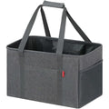 LHZK Standing Utility Tote Bag with Metal Wire Frame and the Sides Rinforced, Large Tote Bag with Handle, Reusable Grocery Bags Foldable, Beach Bag, Car Tote (Grey, 18.5''x11.8''x11.5'') - color: Dark Gray, size: 18.5''x11.8''x11.5''-1 Pack