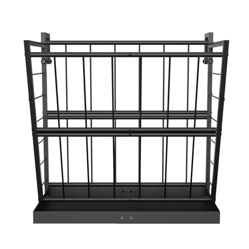 LIANTRAL Hay Feeder Goat, Black 2-in-1 Wall Mounted Goat Hay Rack | Livestock Feeder Goat Hay Feeder Heavy Duty Hay and Grain Feeder for Goats/Horses/Sheep