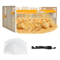 Chick Brooder Heating Plate - Briidea 80W Brooder Heater with 110–130℉ Constant Heat, 10 PET Cleaning Film, Adjustable Height & Angle, Warmth Like Mother Hen for 30 Small Poultry - color: Large Fence Style