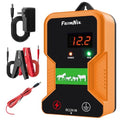 12 KV Electric Fence Charger with LED Display, 2 Joule, 10 Miles | Waterproof, AC DC, High Power, Portable for Livestock & Predator Protection, Gardens, Orchards, Dogs, Pets, Poultry