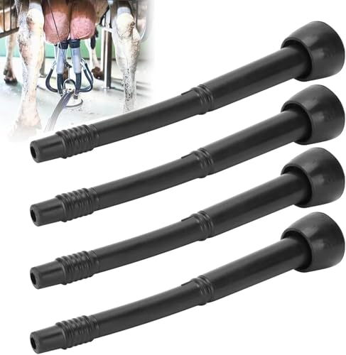 4 Pcs Milking Machine Liners, Black Milk Liner, Premium Soft Silicone Milk Cup Liners for Livestock Breeding Industry Cow Milking Machine Accessories