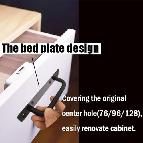 12 Pack 5 Inch 128 mm Matte Black Cabinet Handles Aluminum Drawer Pulls Sliding Door Pulls - color: RoundBlack, size: 5 Inch