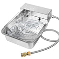Automatic Dog Water Dispenser with Drain Hole & Sink Strainer, Stainless Steel Auto Dog Water Bowl with Float Valves, Hose Quick Connect Fitting, for Livestock, Chicken, Horse (4 Gallons) - size: 4 Gallons