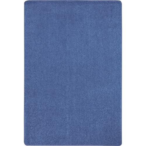 Joy Carpets Just Kidding Solid Color Area Rugs, Cobalt Blue, 12' x 7'6" - size: 7'6" x 12' (Rectangular)