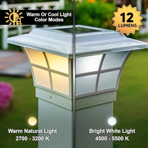 Classy Caps Prestige Solar Post Cap (White) - color: White