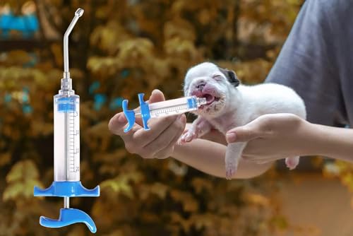 1 Pcs Goats Feed water filler, Drench Nozzle, Reusable, Adjustable Dosage, for Cattle, Sheep, Goats, Horse, Pig, Dog Supplies (Blue 20ml) - size: C (20ml)