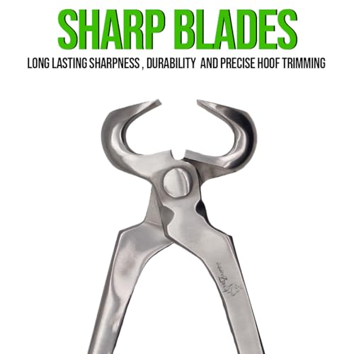 14-Inch Hoof Nipper - Premium Vanadium Steel Farrier Tool with Dull Finish for Precision Horse Hoof Trimming, Rust-Resistant, Ergonomic Grip, and Long-Lasting Durability
