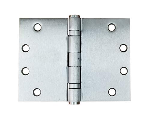 Wide Throw Hinge 180 Degree Satin Chrome 4.5 Inch x 6 Inch 2-Pack - color: Satin Chrome Finish