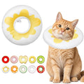 Cat Cone Collar Soft, Adjustable Cat Recovery Cone (Egg, M) | Stop Licking, Cute Kitten Donut Collar After Surgery, Elizabethan Collars for Kittens, Lightweight Cats Neck Cones - color: Egg, size: Medium