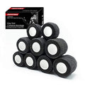 FRESINIDER 9 Rolls Self Adhesive Wrap Athletic Tape Gauze, Breathable Elastic Cohesive Bandage for Sports Injury & Pet (7 Pcs 2" x 5 Yards + 2 Pcs 1" X 5 Yards) (Black) - color: Black