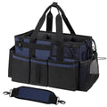 SCAVATA Wearable Cleaning Caddy, Cleaning Caddy Supplies Organizer with Handle & Shoulder Straps for Housekeepers, Under Sink & Car Cleaning Tool Organizers Bag with 4 Foldable Divider (NavyBlue) - color: NavyBlue