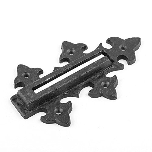 Renovators Supply Manufacturing Door Chain Lock 5 in Black Wrought Iron Chain Door Latch with Mounting Hardware - size: Pack of 1, style: 5 inch - Chain Style