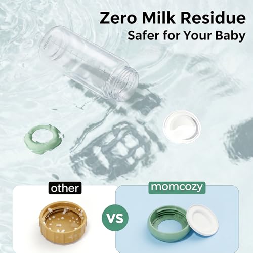 Momcozy Natural Baby Bottle, 12oz Narrow-Neck Breast Milk Container, Breastmilk Storage Bottle for Fridge & Momcozy Breast Milk Cooler, BPA Free Milk Collection Bottles, Breastfeeding Essential, 2PCS