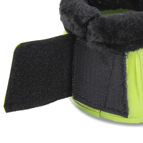 Shires Equestrian Equine Horse Arma Fleece Overreach Bell Boots - color: Bright Green, size: Pony