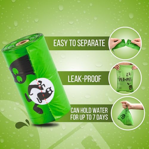 Pet N Pet Poop Bags for Dogs, 1080 Count, Plant Based, Unscented, Green | USDA Certified, 41%, Doggy, Leak-Proof, Refill, Waste, Tear-Resistant, Easy-Tear Design, dog waste bags - color: Pea Green - Unscented