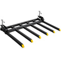 YITAMOTOR 4000lbs Clamp on Debris Forks Fits 60'' Tractor Bucket Loader | Heavy Duty Steel, Quick Attach Design, Fits Most Skid Steer Tractors Loader, Widely Used, 6 Fork Tines - size: 6 Debris Forks