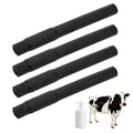 4PCS Milking Short Tube, Food Grade Rubber Hose for Cow Milking Machine Replacement Parts, Safety Short Tube Pipe Milking Machine Accessories Milking Cup Set Parts (Black Milk Tubes)