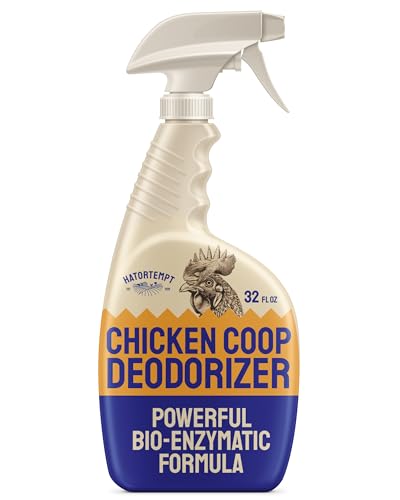 Hatortempt Chicken Coop Deodorizer, Odor Eliminator Cleaner Spray, 32 fl oz | USA Made Coop Refresher For Chickens - Ammonia Chicken Coop Cleaner for Roosting Bars & Feeders - Unscented Coop Accessories - size: 32 Fl Oz (Pack of 1)