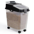 Mighty Tuff Airtight Dog Food Storage Container, Up to 36 lbs, with Portion Scoop – BPA Free Airtight Pet Food Bin on Wheels