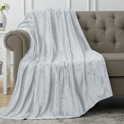 Utopia Bedding Soft Fleece Bed Blanket Throw Size Light Grey (50x60 Inch) | Microfiber Plush Warm Lightweight Breathable Cozy Blanket Anti-Static, All Season Use, Gift for Women and Men - color: Light Grey, size: Throw (50x60 Inch)