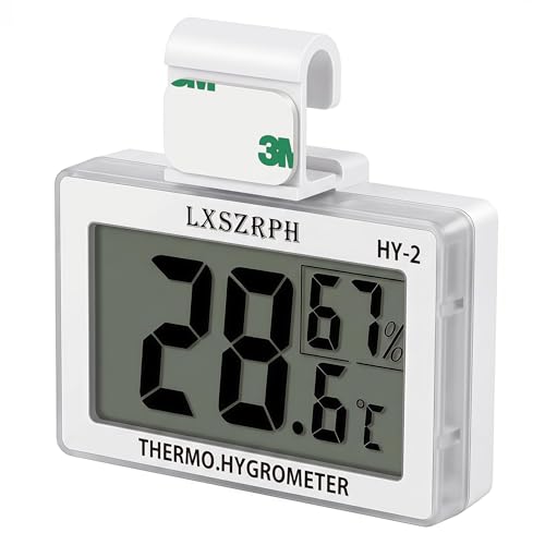 Reptile Hygrometer Thermometer, Digital Amphibian Hygrometer Thermometer with Hook Temperature Humidity Meter Gauge for Reptile Tanks, Terrariums, Vivarium, LCD Display 1pack - size: 1 pack