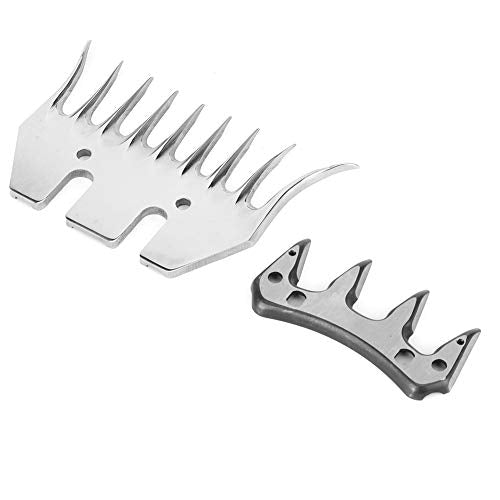 Stainless Steel Sheep Clippers 9 Tooth 13 Tooth Replacement Shearing Cutter Upper Serration for Sheep Goat Grooming, Smooth Efficient Cutting for Farmers Livestock Trimming - size: 9-tooth curved (+ swing )