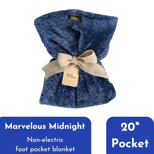 50"x70" Marvelous Midnight Foot Pocket Blanket Plush Fleece Non-Electric - color: Marvelous Midnight