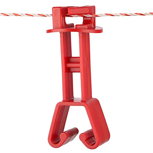 25-Pack Electric Fence Chain Link Extended Insulators, Red | Secure Offset Design · Fits Chain Link Fences & U Posts · For Wire, Polywire, Poly rope & Tape - color: Red