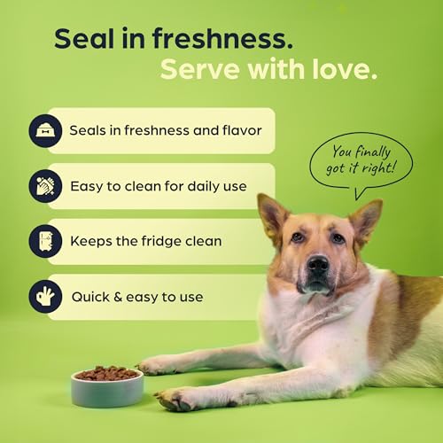 The Original Dog Food Loaf Storage Container - Patent Pending Reusable Airtight Can Cover Pet Food Sealer - Keeps Dog Food Can Fresh in the Fridge, Eliminates Odor - color: Loaf - 1 pack