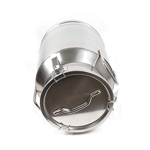 30L/7.92Gal Milk Cans-Stainless Steel Milk Transport Barrels Pail Milk Bucket Jug Oil Barrel Wine Barrel Canister Silicone Seal Barrel - size: 30L