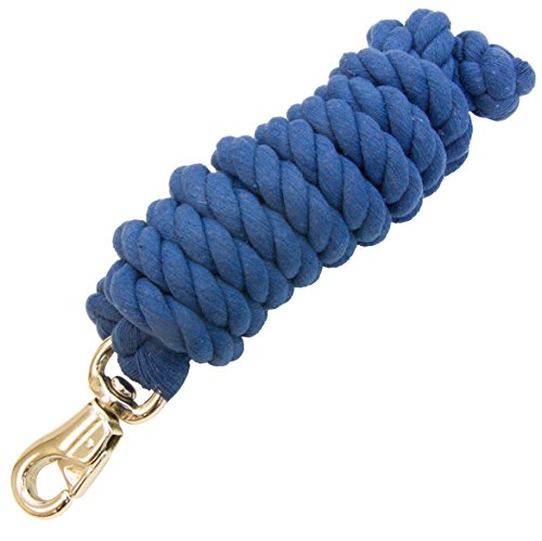 Intrepid International 10' Cotton Lead Rope with Bull Snap - color: Royal Blue