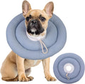 IDOMIK Dog Recovery Collar, Waterproof Soft Dog Cone After Surgery | Comfy Protective Elizabethan Collar Alternative for Dogs Cats, Adjustable Pet Neck Donut Cone Anti-Licking Wounds,Blue,L - color: Blue, size: L