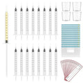 120 Sets 1ml Colostrum Collector Kit Include No Needle Colostrum Syringes with Caps 1mlx120, Stickerx120, 20ml Measuring Cupx4, Ziplock Storage Bagx12 for Breastmilk Collector - size: 120pcs-1ml