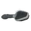 FURminator Dual Grooming Brush for Dogs & Cats | Metal Bristles Detangle & Massage, Boar'S Hair Smooths & Shines, Ergonomic Handle For Comfort