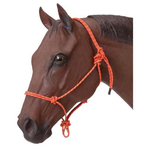 Tough 1 Horse Poly Rope Tied Halter - color: Orange