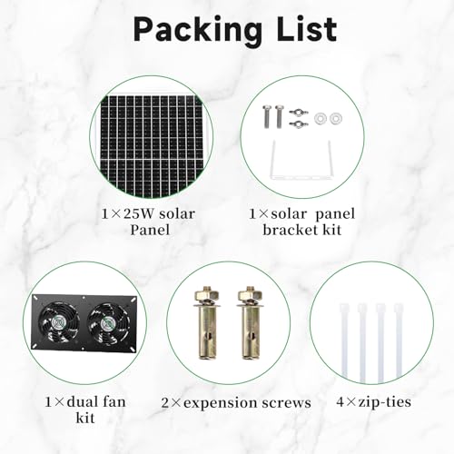 blessny Weatherproofed Solar 2 Fan Kit for Outside Intake or Exhaust air | 25W Solar Powered, 14.7 Ft Long Cord with IP65 Weatherproof Rate for Greenhouse, Chicken Coop & Shed Air Circulation - size: 2 Fan Kit