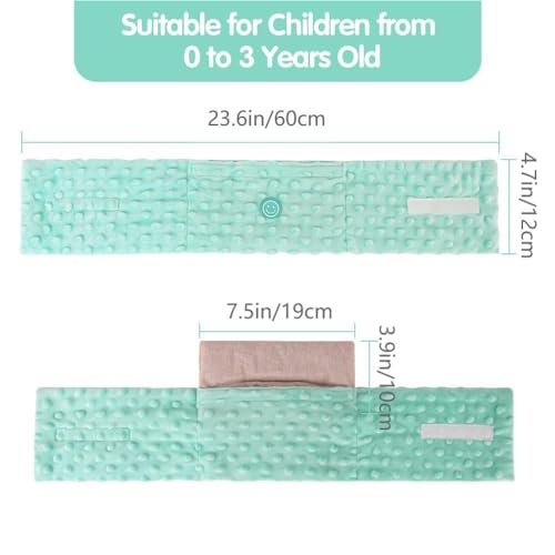 Baby Colic and Gas Relief Flaxseed Heated Tummy Wrap for Newborns | Baby Heating Pad Belly Band, Natural Relief for Upset Stomach for Fussy Babies Infants, 0-3 Years - color: Green