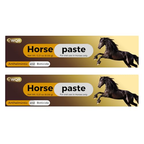 Horse Paste – Oral Syringes – 6.08g Tubes – Adjustable Weight Markings – For Horses Up to 1,250 lbs (Pack of 2)