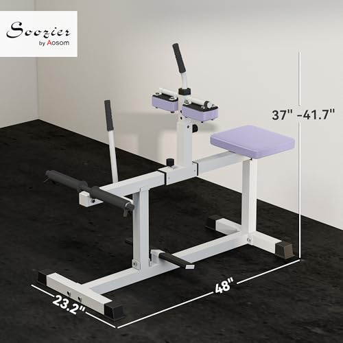 Soozier Seated Calf Raise Machine for Home Gym Waist Arm Training | Adjustable Calf Machine Leg Extension - color: Purple