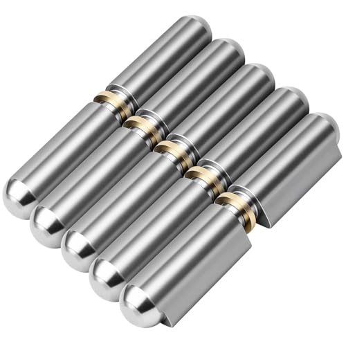 Zonon 5 Pcs 4 Inch BBQ Smoker Bullet Weld on Bullet Hinge Carbon Steel Weldable Barrel Hinges Heavy Duty for Swing Door Trailer Ramp, No Zerk - color: No Zerk, size: 4 Inch