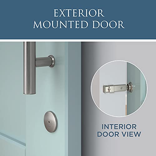 National Hardware N700-151 Barn Door Lock, Satin Nickel, 5" x 1-1/4" x 3/4" - color: Satin Nickel, size: 5" x 1-1/4" x 3/4"